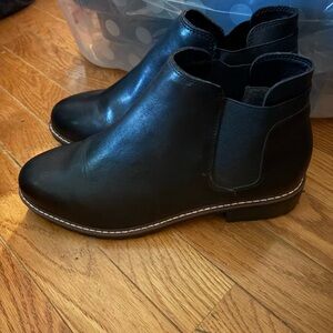 Black‎ Leather Ankle Boots
